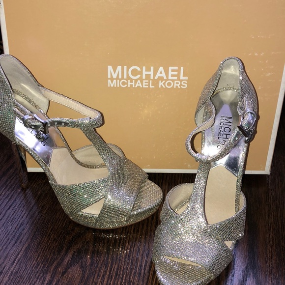 Michael Kors Shoes - Brand NWT Michael Kors silver heel